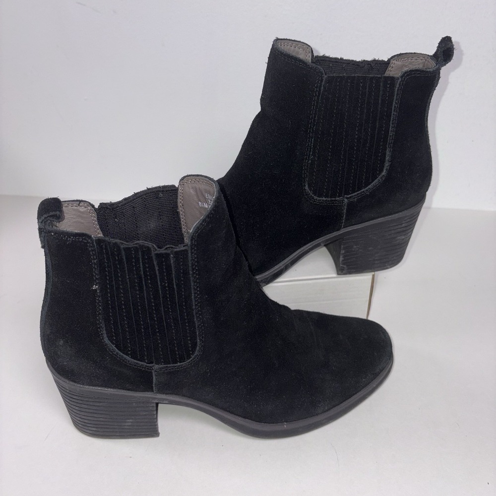 EUROSOFT SOFFT Womens 8.5M Jennica Ankle Booties Black Suede ES0013301